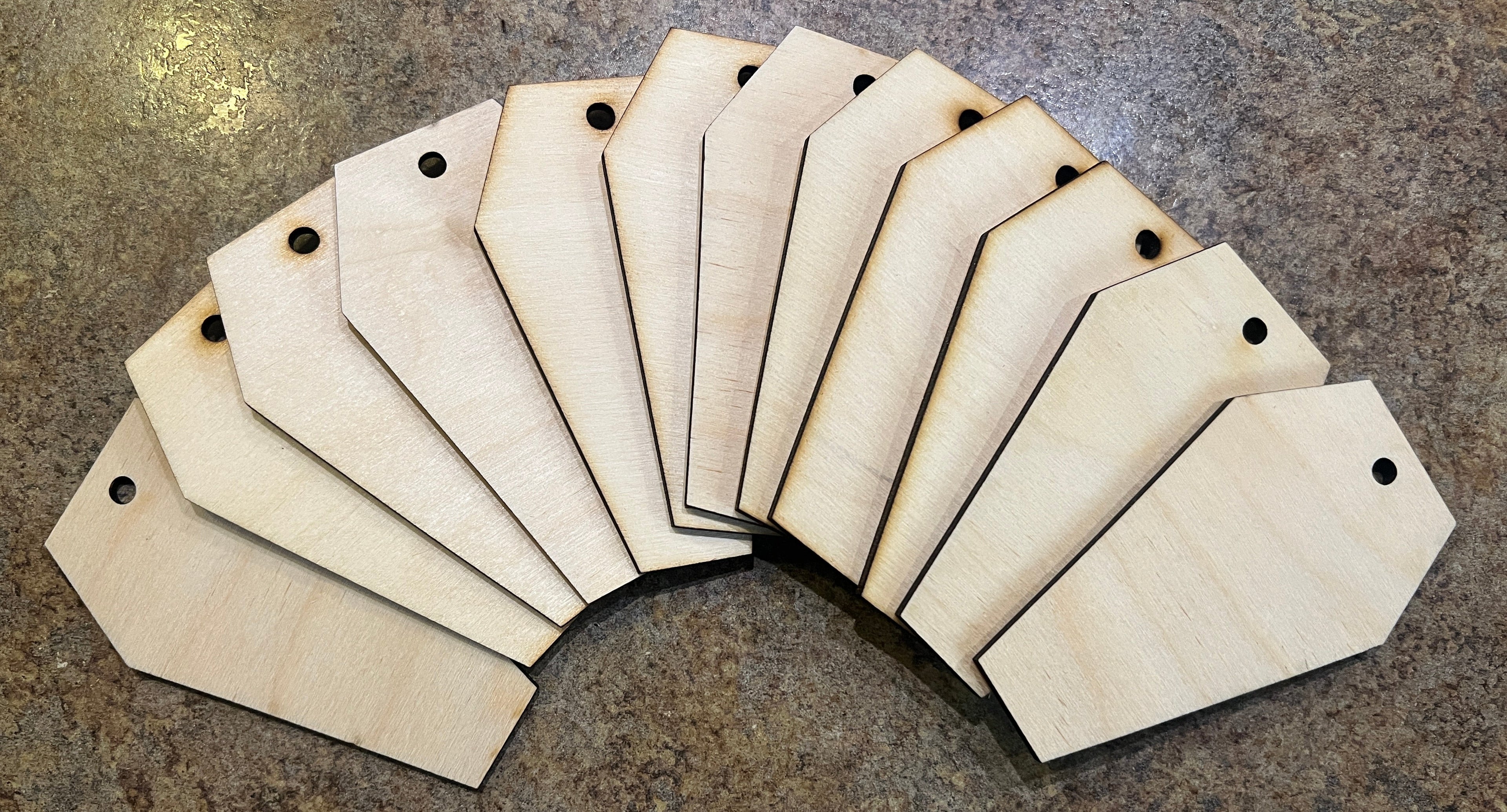 DIY Coffin Ornament Pack — 4" Birch (Set of 12)