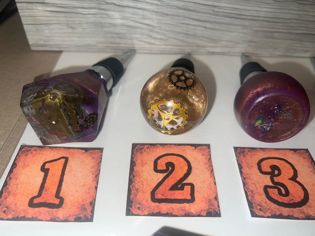 ✨ Artisan Wine Stoppers — Choose Your Number (1–6)