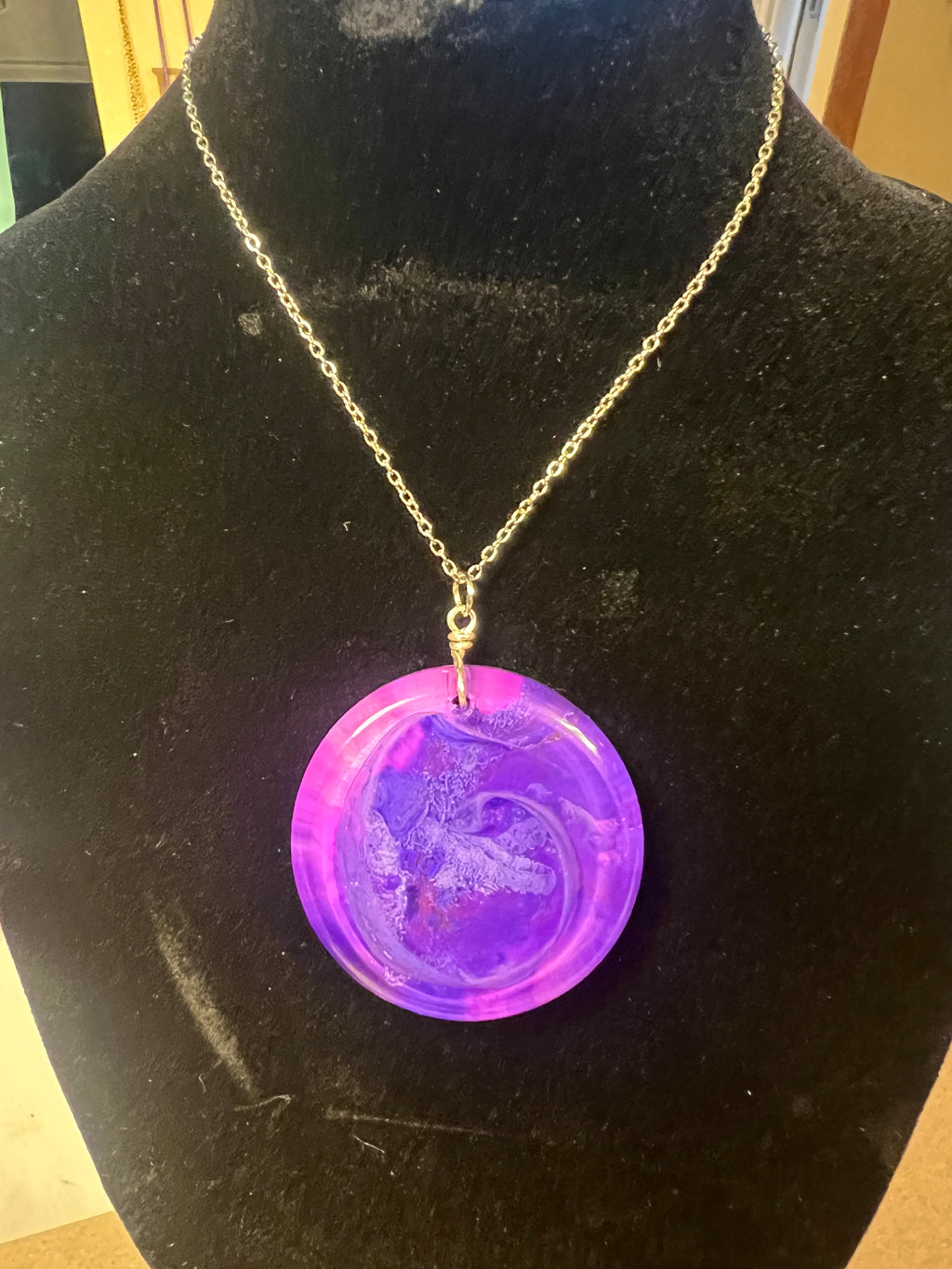 Mystic Swirl Pendant — Stainless Steel Chain