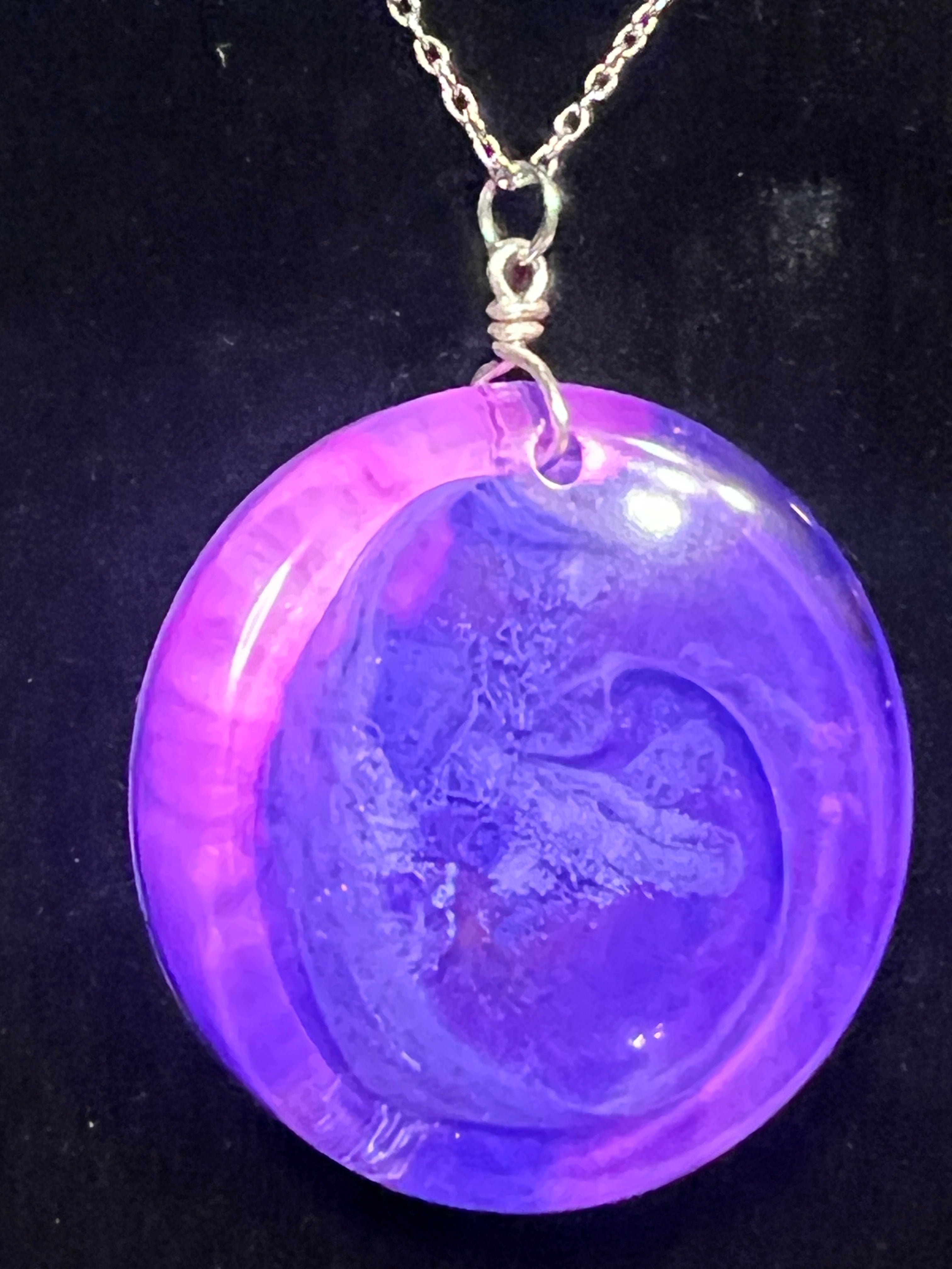 Mystic Swirl Pendant — Stainless Steel Chain