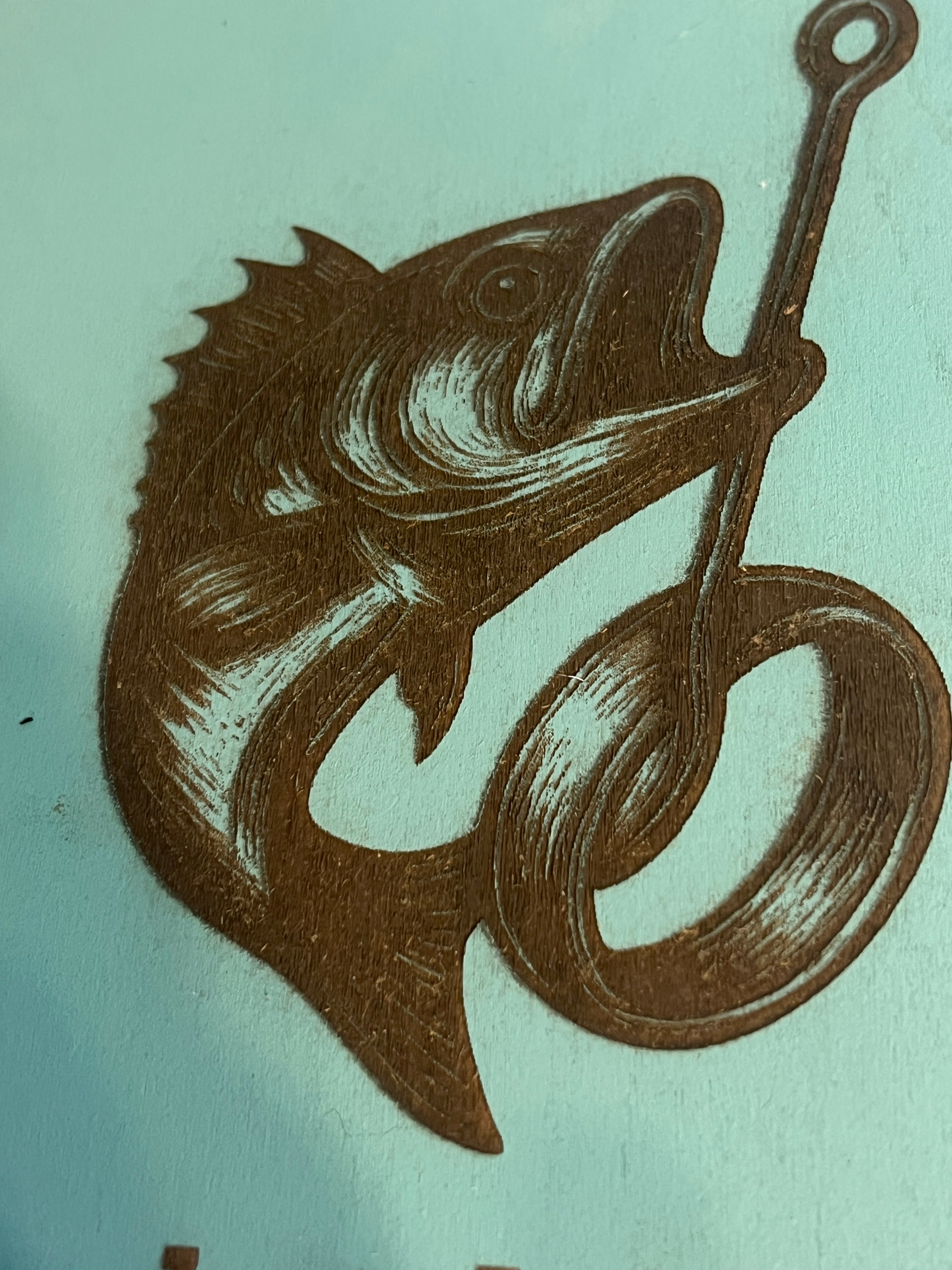 “Trophy Husband – Hooked for Life” Gift Ideas 8"x5"