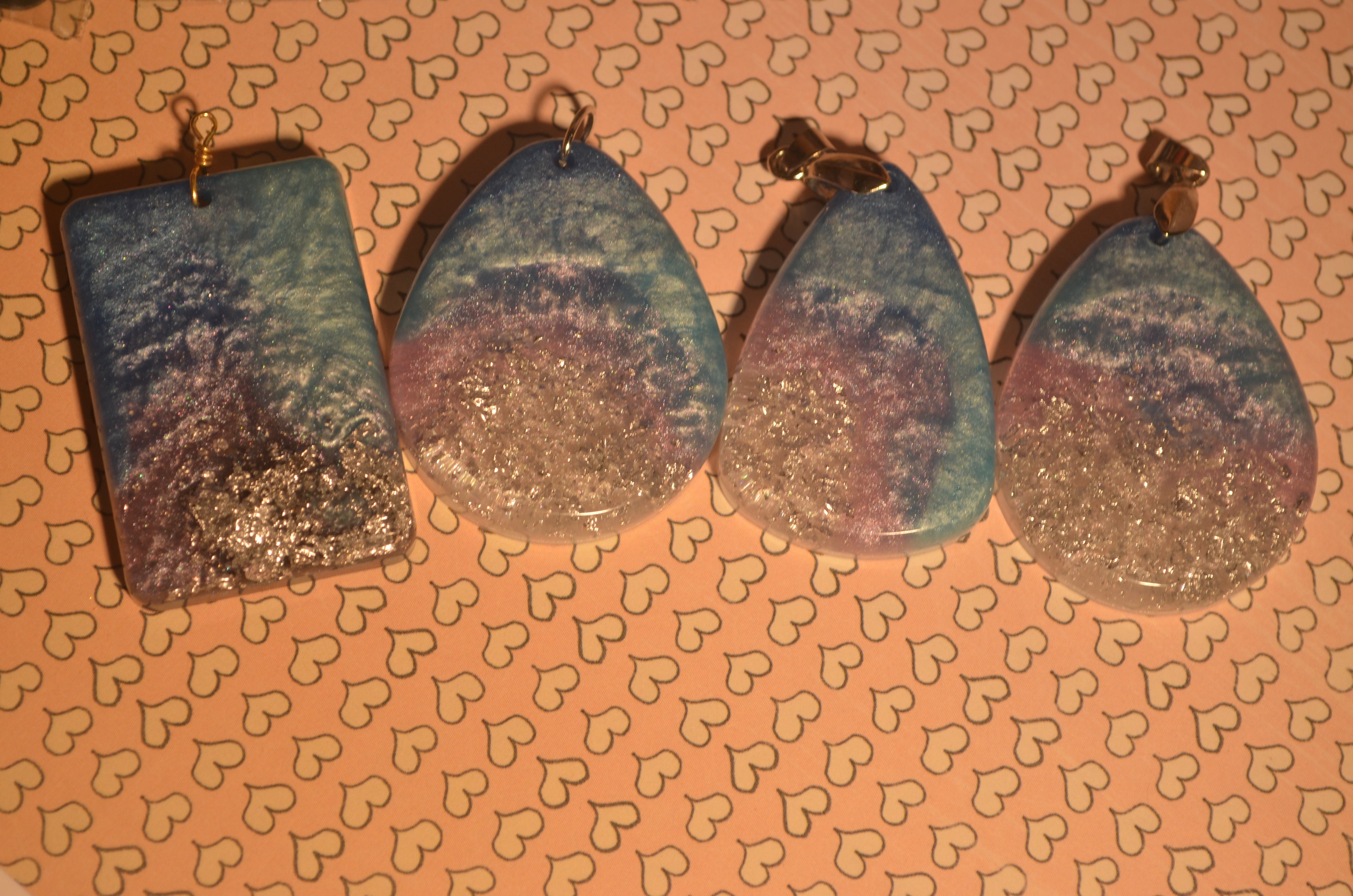 💙✨ Blue + Silver Flake Series — Necklace Bundle