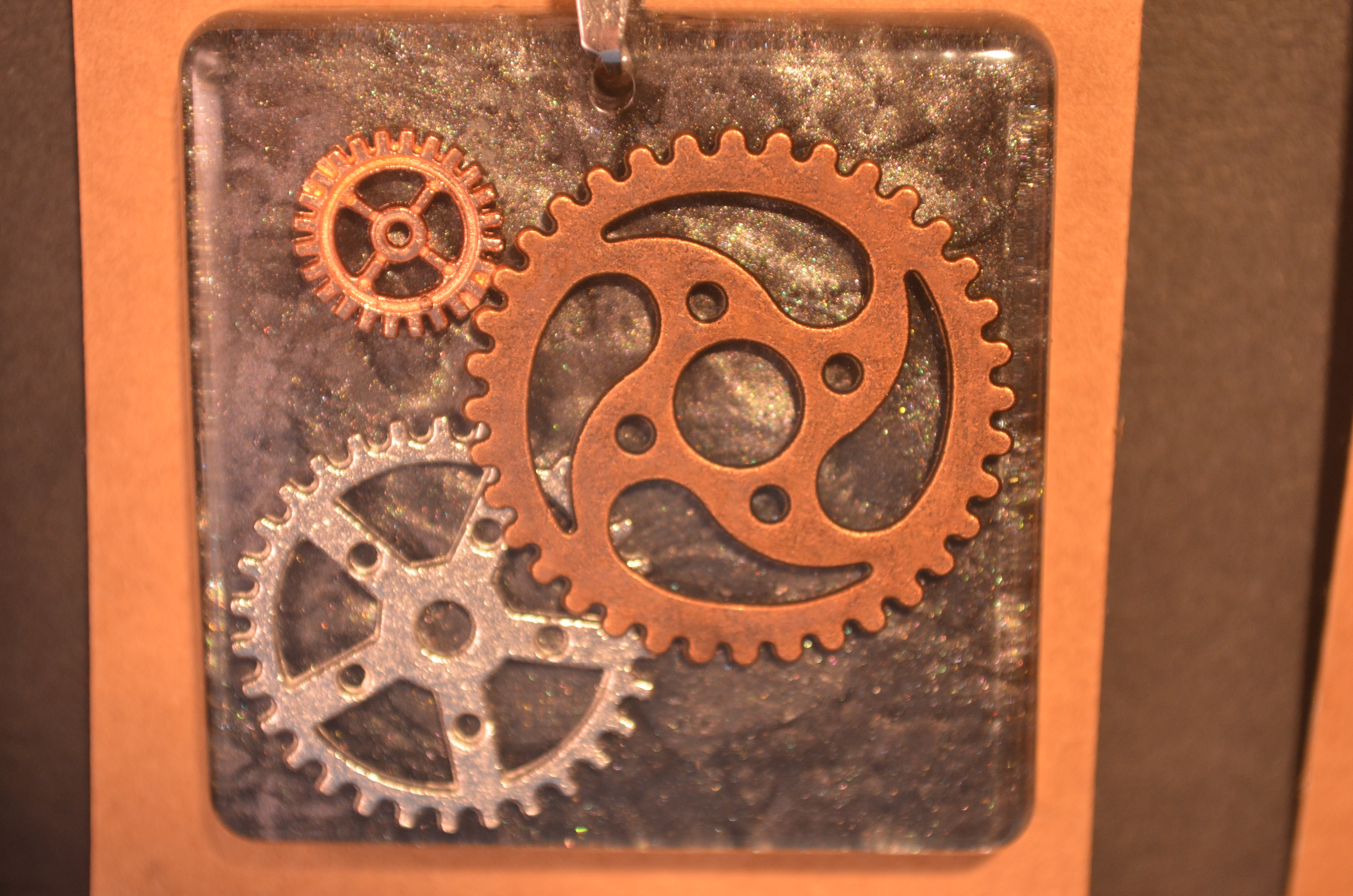 Tri‑Gear Steampunk Pendant