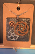 Tri‑Gear Steampunk Pendant