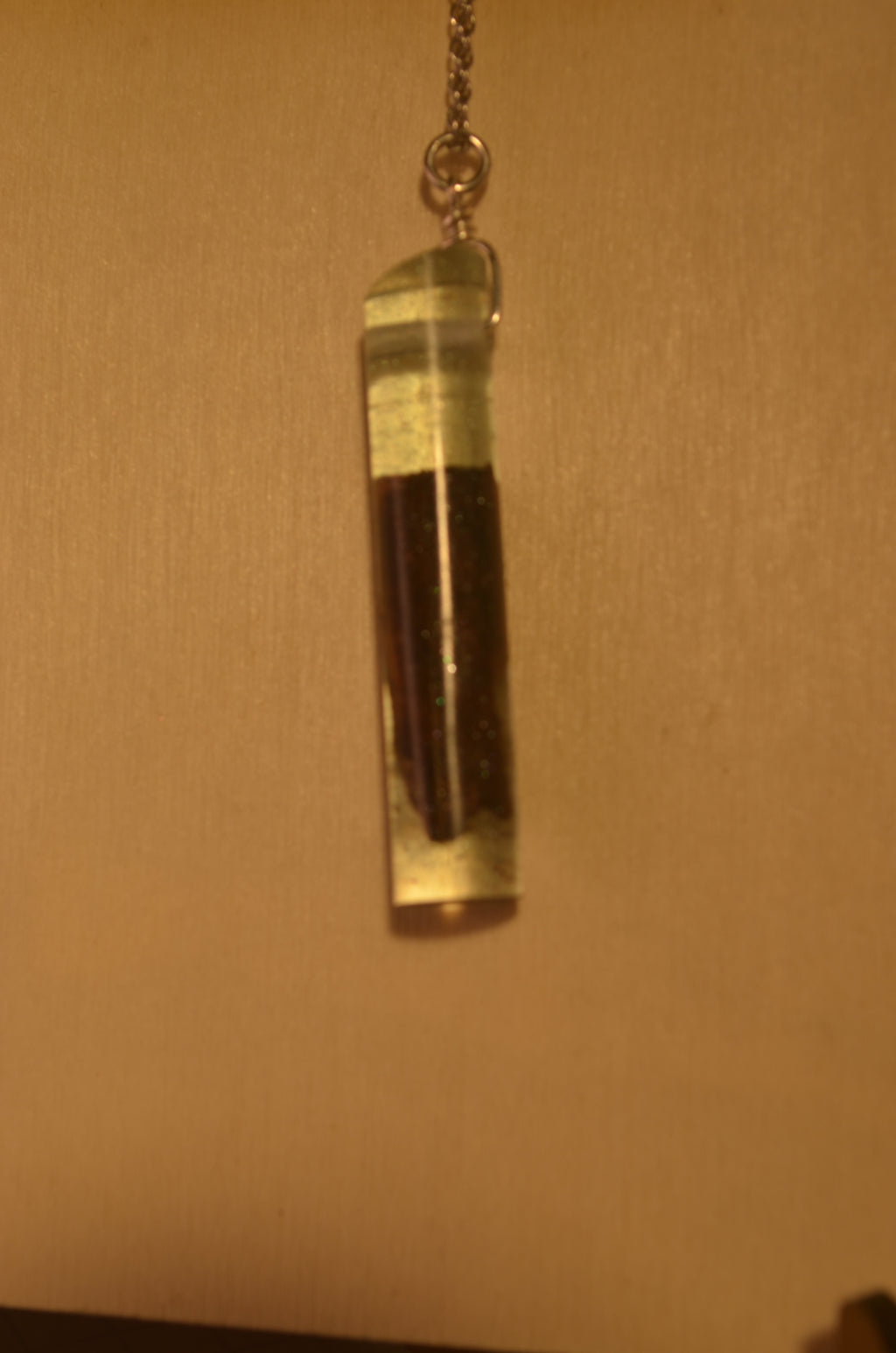 ✨🟡 The Gilded Ember Capsule — Gold‑Chain Pendant