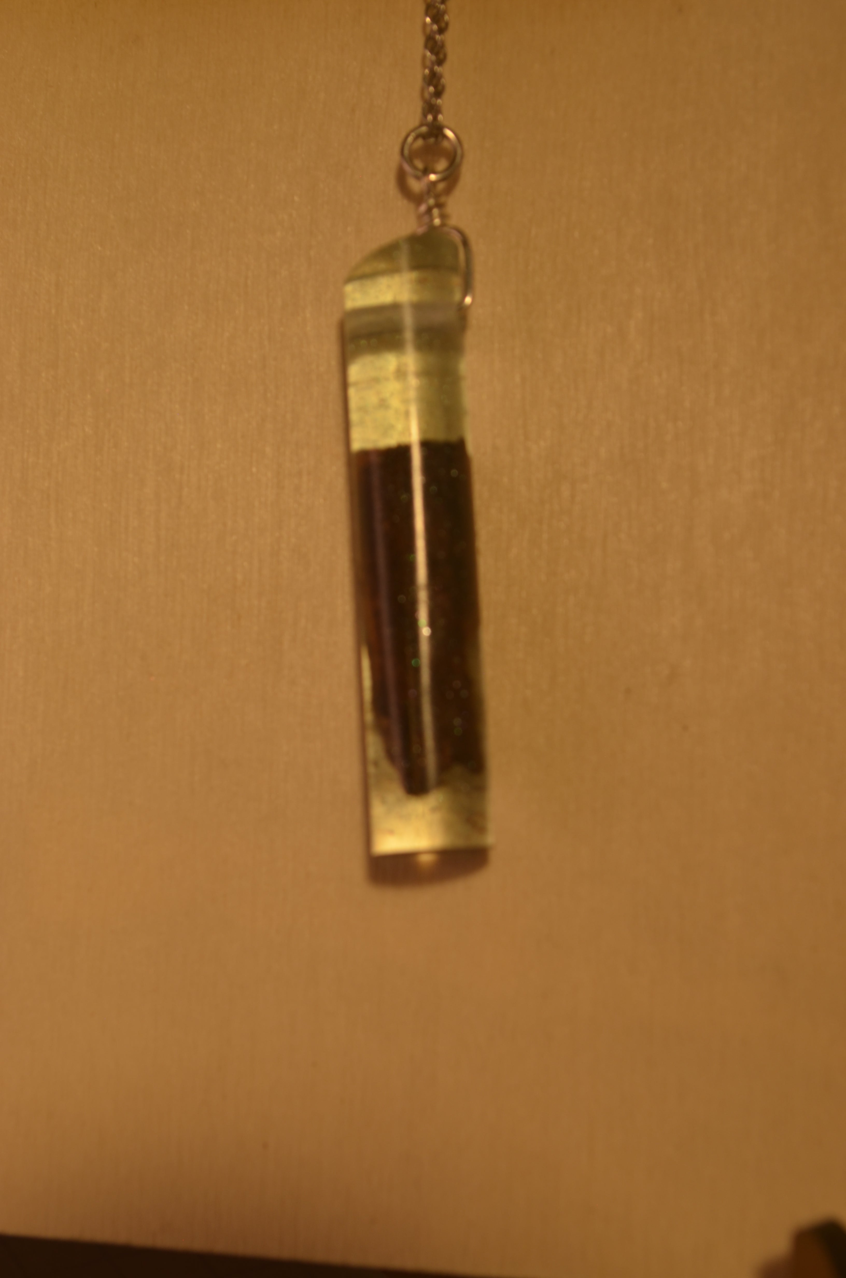 ✨🟡 The Gilded Ember Capsule — Gold‑Chain Pendant