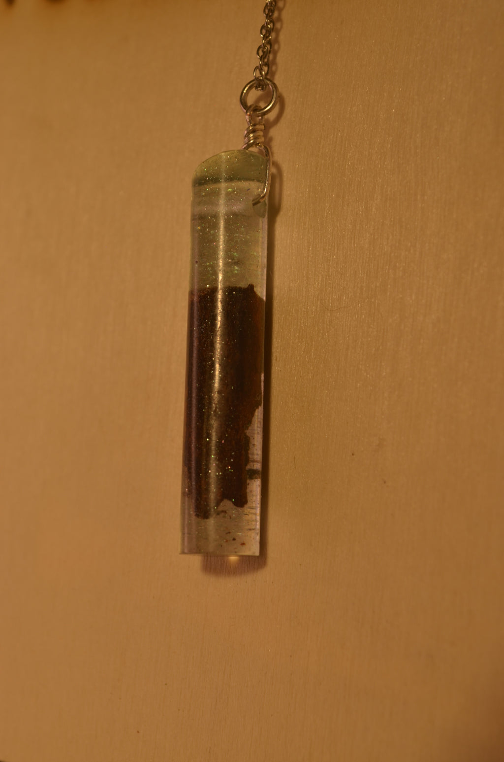 ✨🟡 The Gilded Ember Capsule — Gold‑Chain Pendant