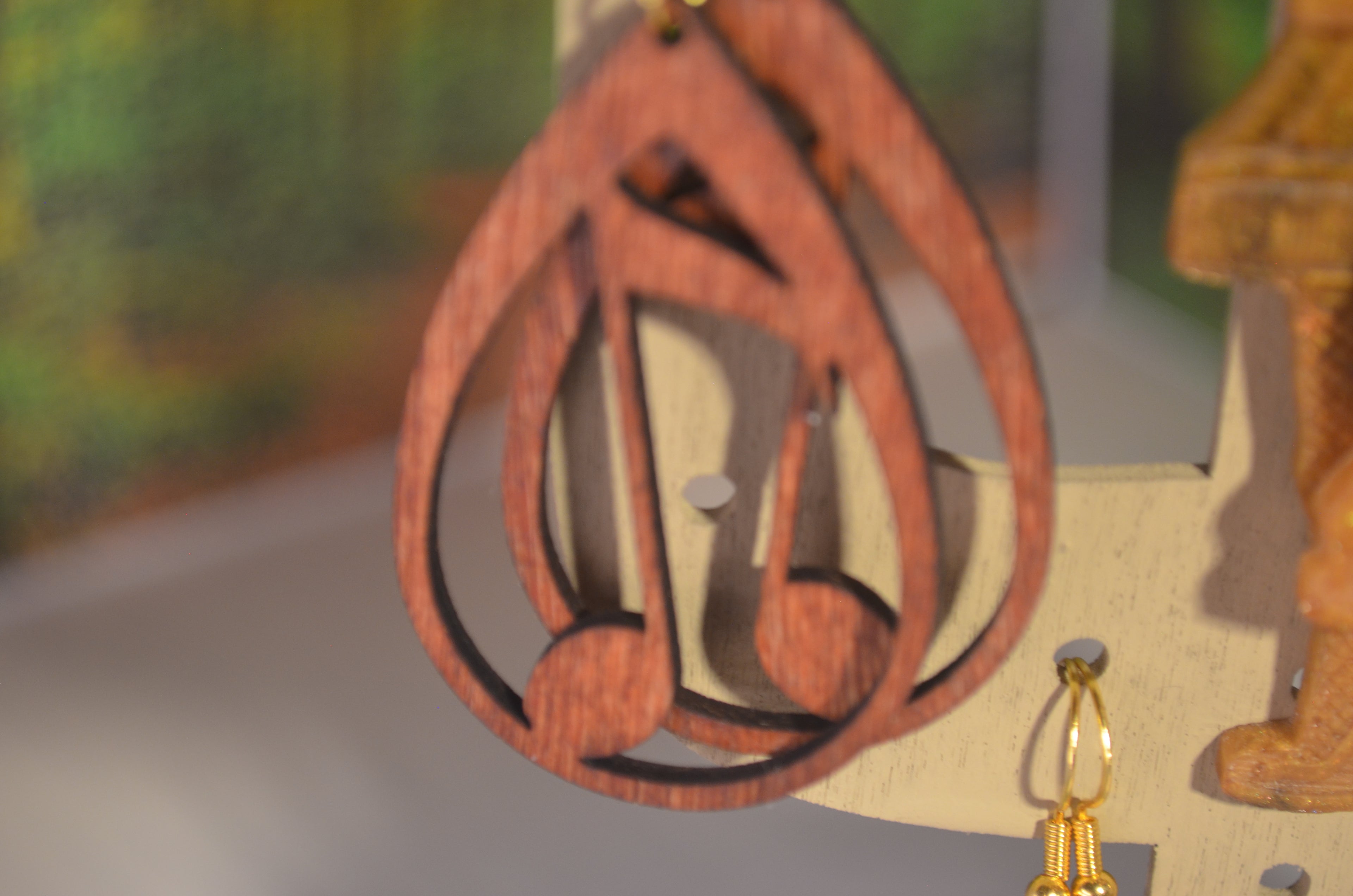 🎵🌲 Laser‑Cut Wood Earrings — Musical Notes