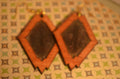 🔷✨ Steelshade Diamond Earrings — Carved Wood & Inlay
