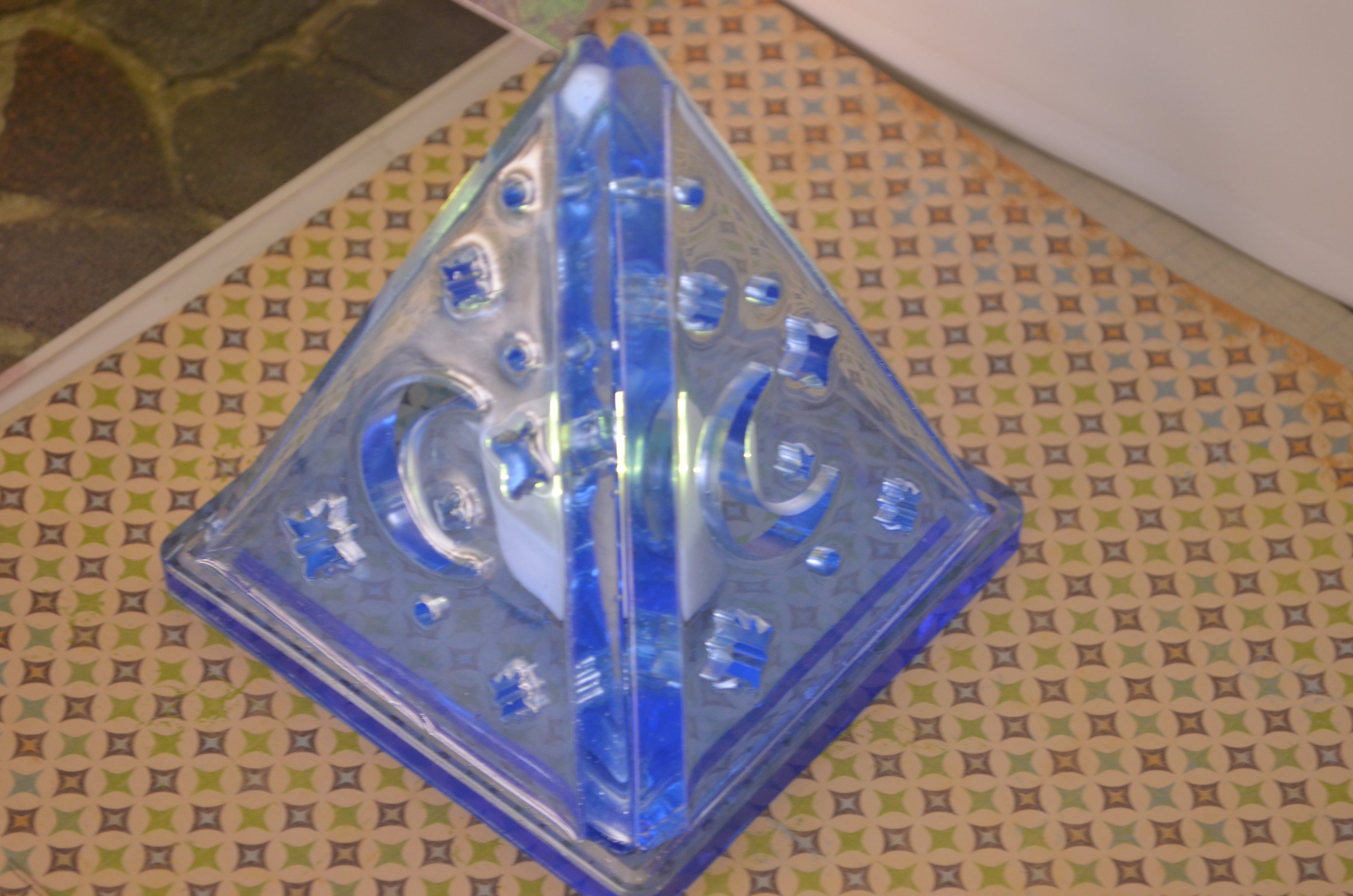 ✨ Sky Blue Resin Tea Light Holder
