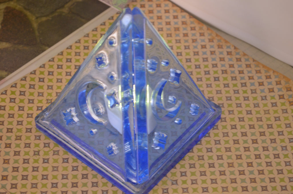 ✨ Sky Blue Resin Tea Light Holder