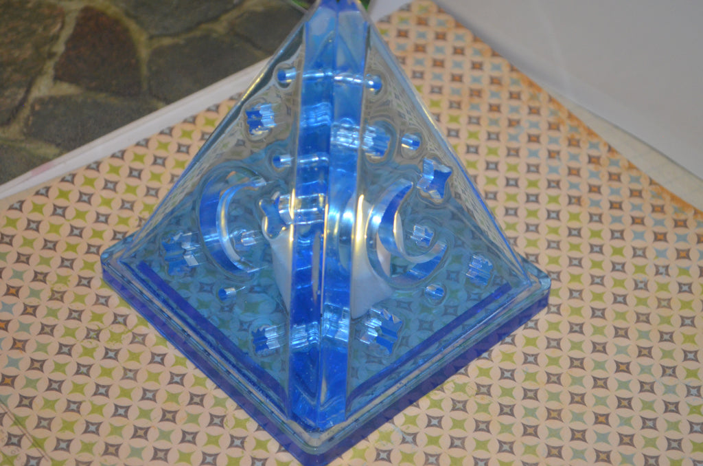 ✨ Sky Blue Resin Tea Light Holder