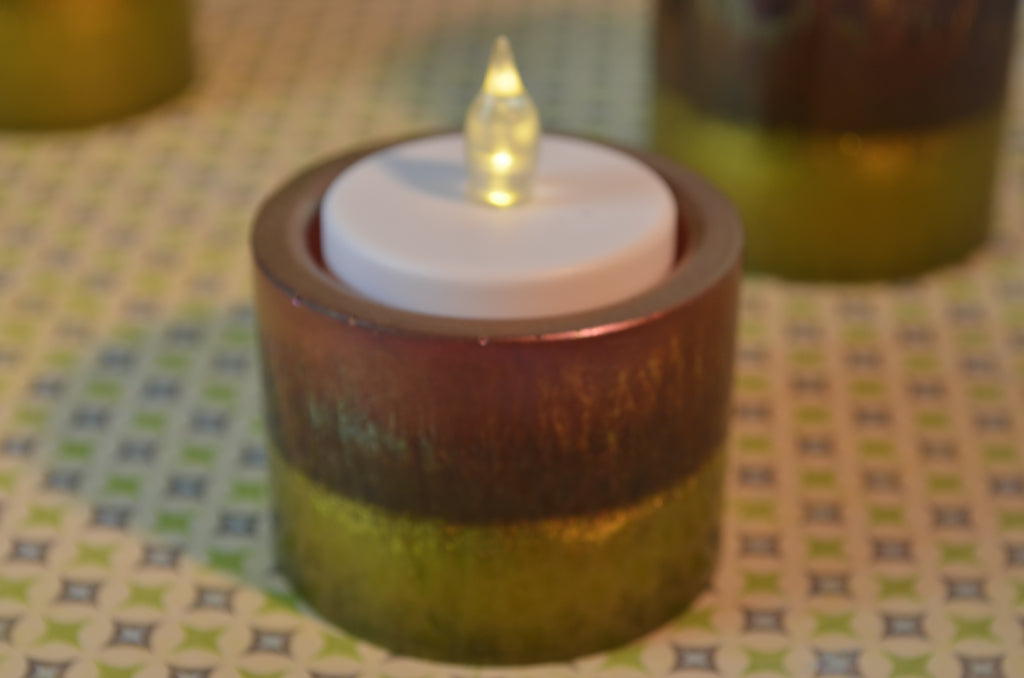 ✨ Golden Grove Tea Light Candle Holders — Set of 3