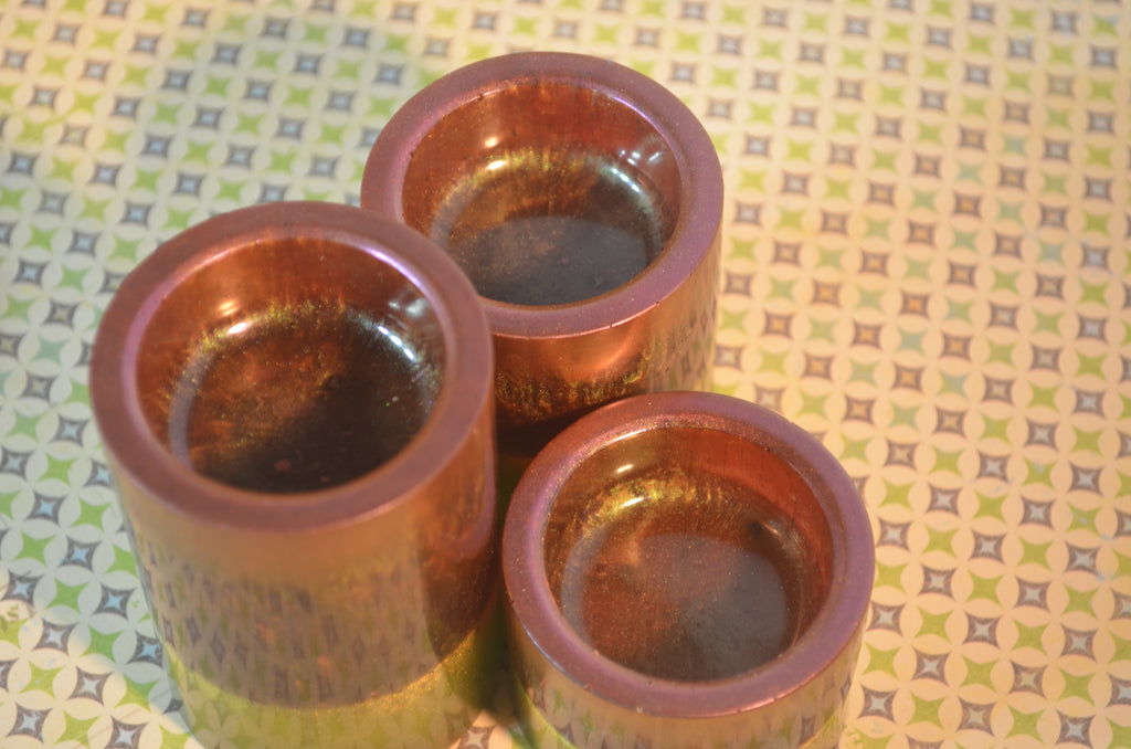 ✨ Golden Grove Tea Light Candle Holders — Set of 3
