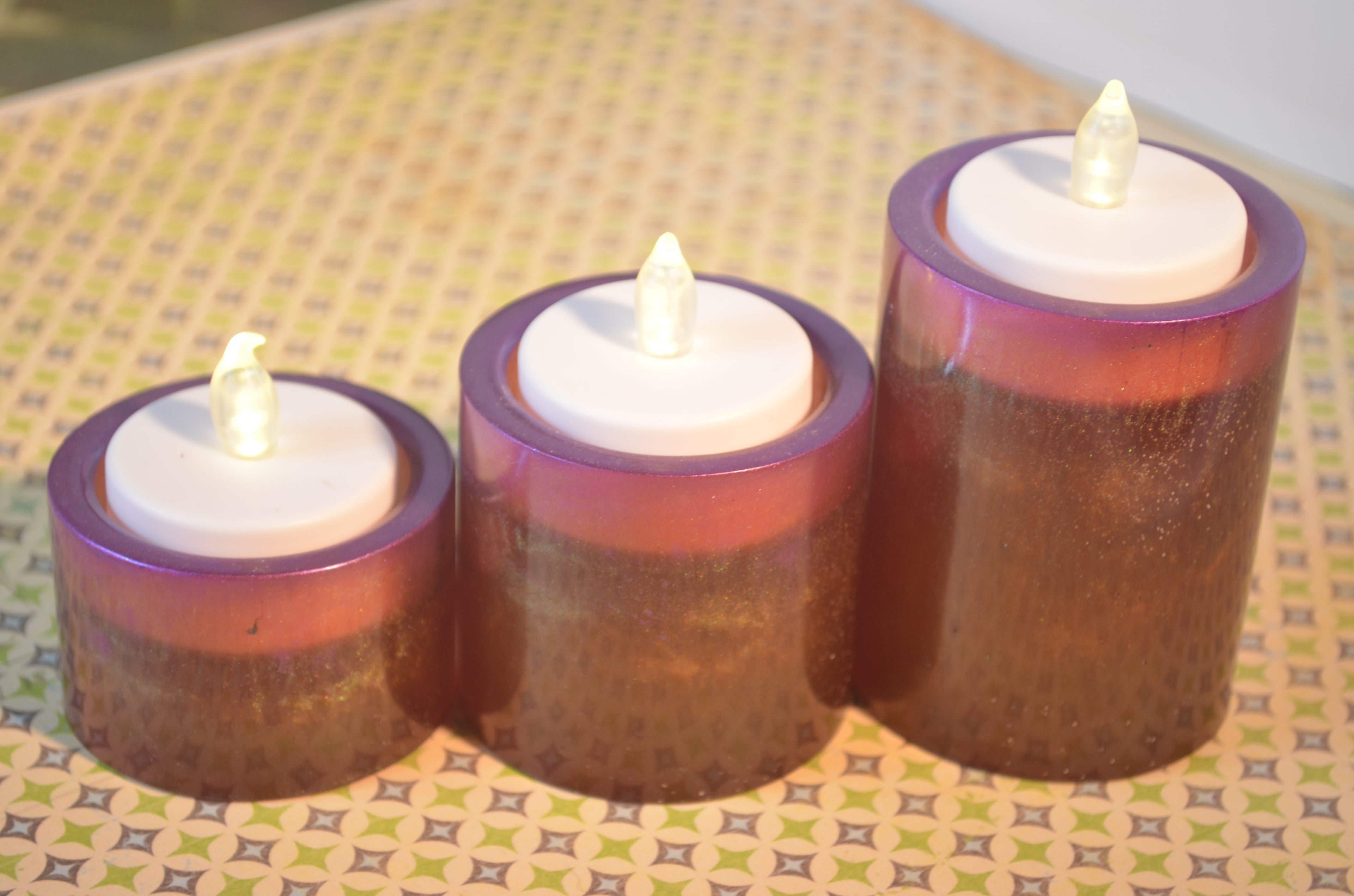 🔥Shimmerforge Candle Holders — Hand‑Poured Trio