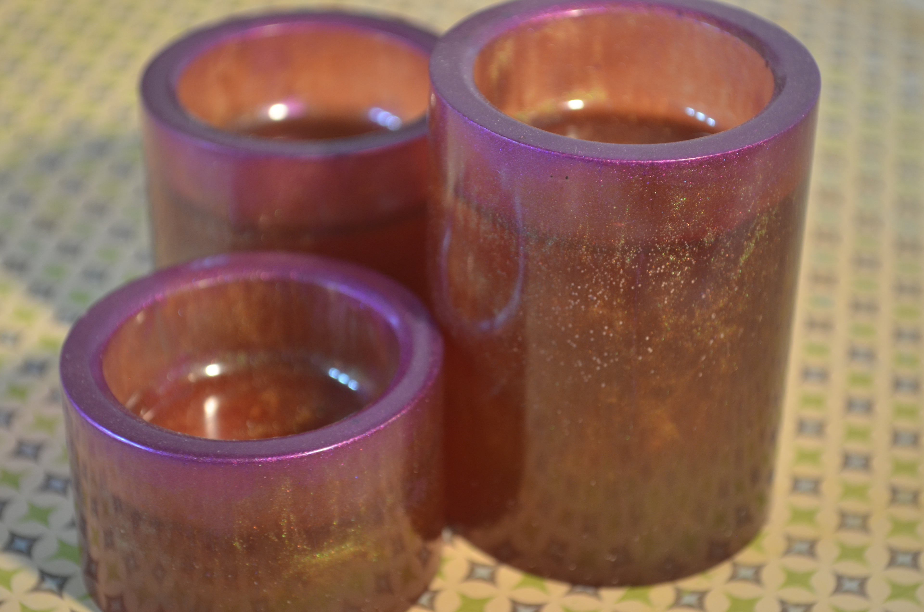 🔥Shimmerforge Candle Holders — Hand‑Poured Trio