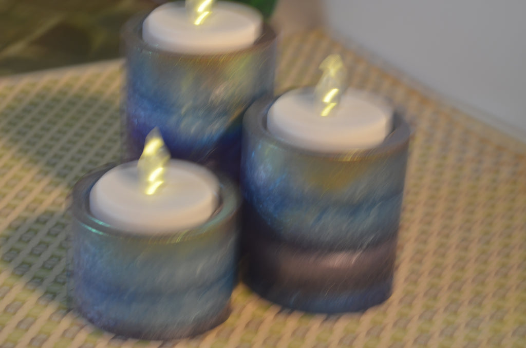 🔥Mystic Mica Candle Holders – Set of 3