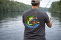 🎣“Bass Strike Ambush – Vibrant Fishing Graphic Tee”