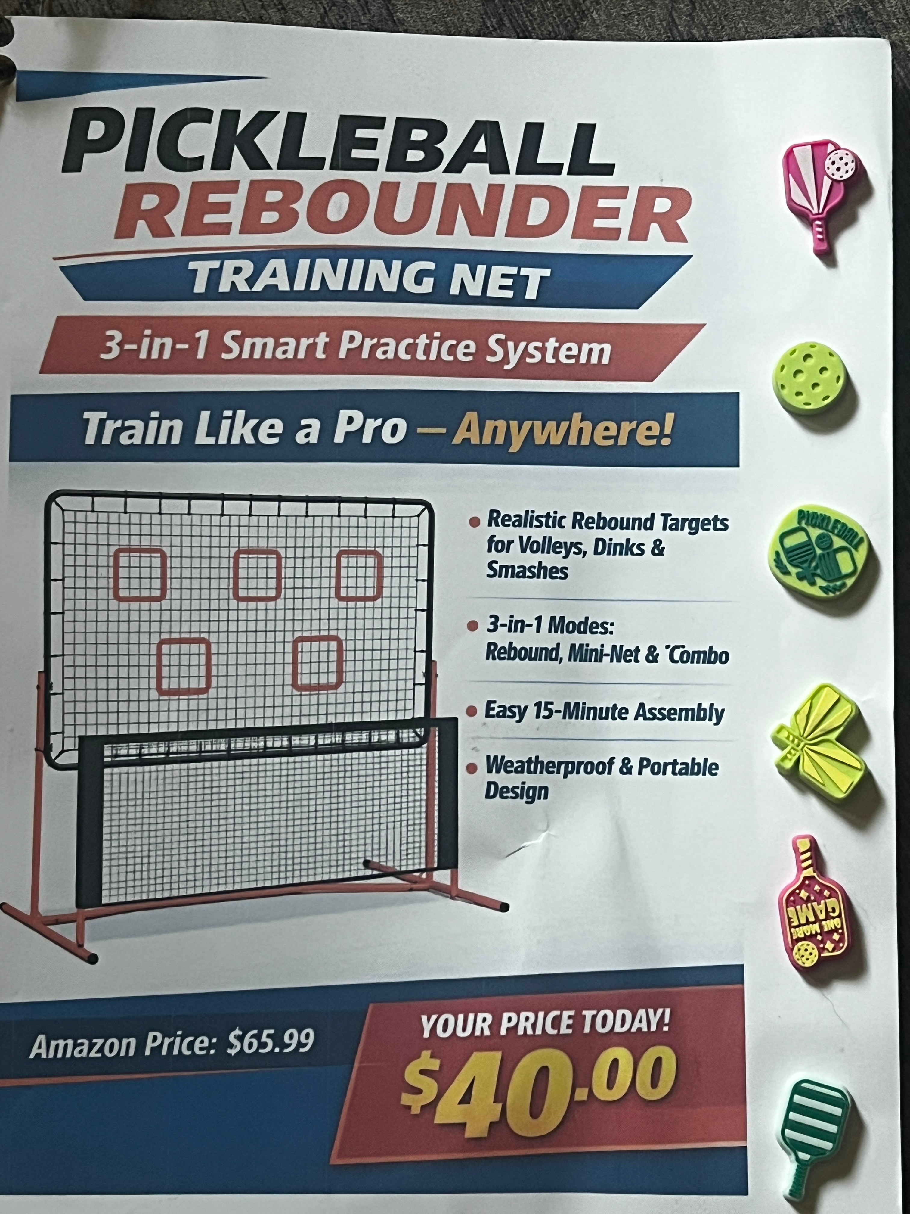 Pickle Ball Practice Net/Kit