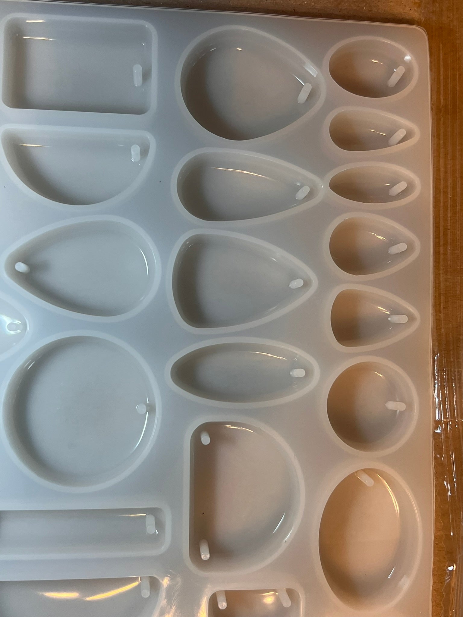 Silicone Resin Jewelry Molds 38 Shapes 9x9 Sheet w/ Jump Ring Holes | DIY Epoxy