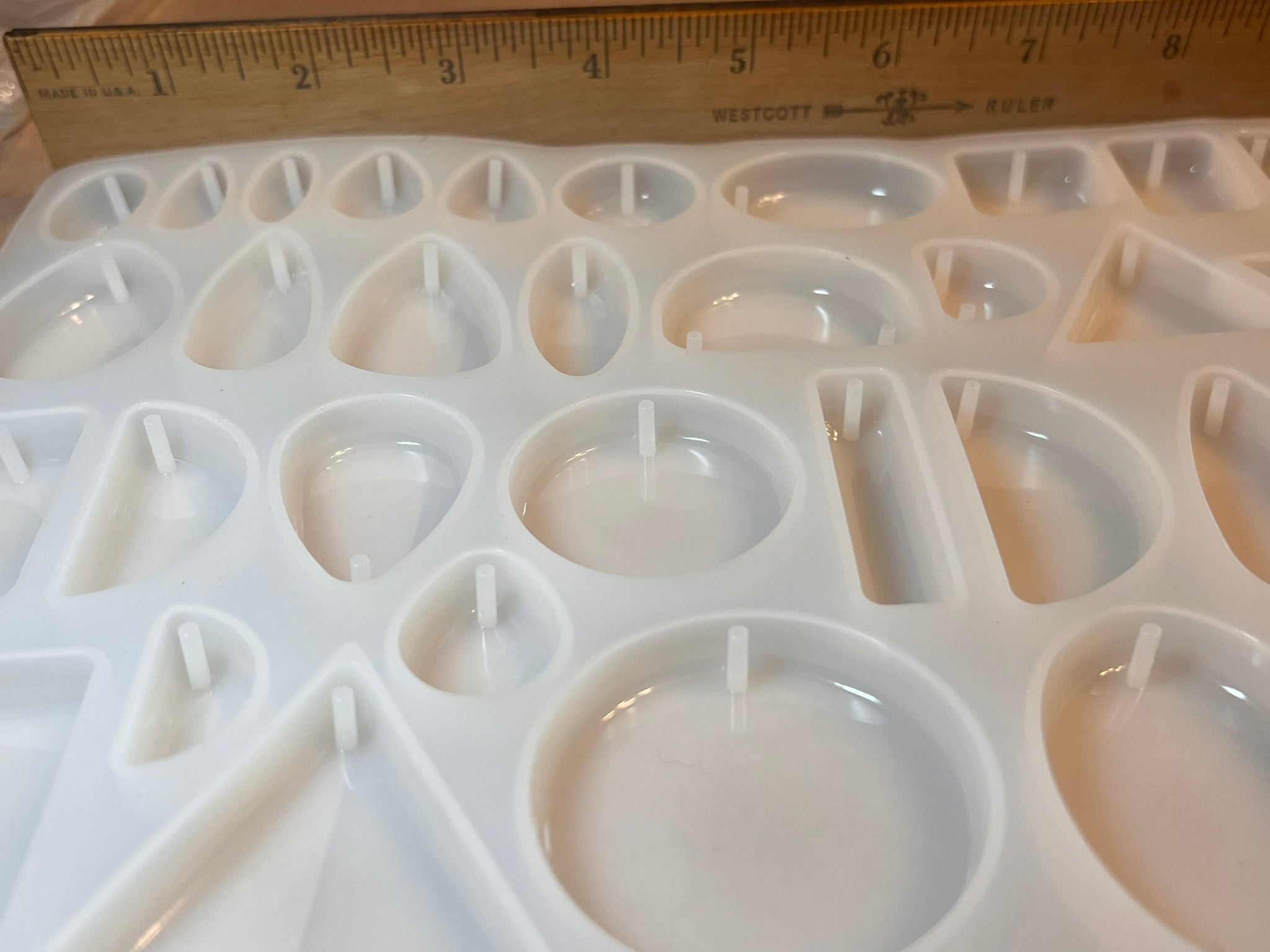 Silicone Resin Jewelry Molds 38 Shapes 9x9 Sheet w/ Jump Ring Holes | DIY Epoxy