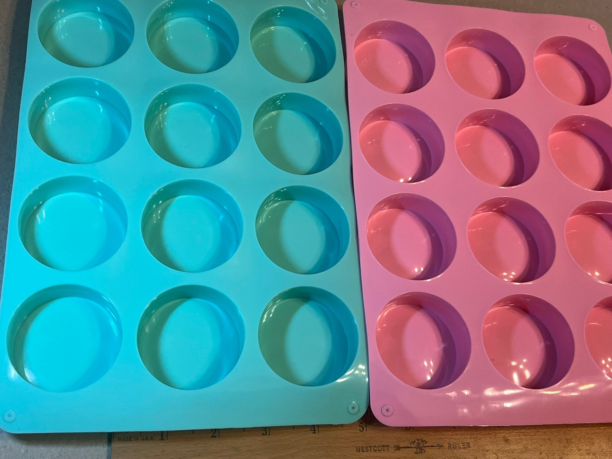 Silicone molds for Jewelry, chocolate, soap, jelly, pudding 2 molds 6-2" cups ea.