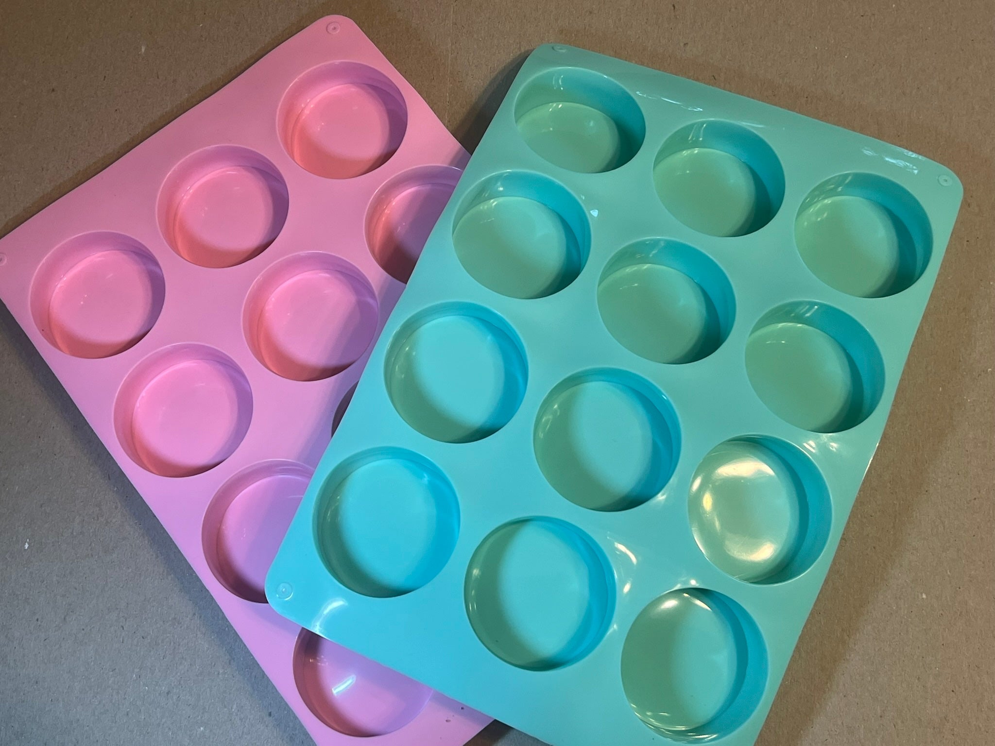 Silicone molds for Jewelry, chocolate, soap, jelly, pudding 2 molds 6-2" cups ea.