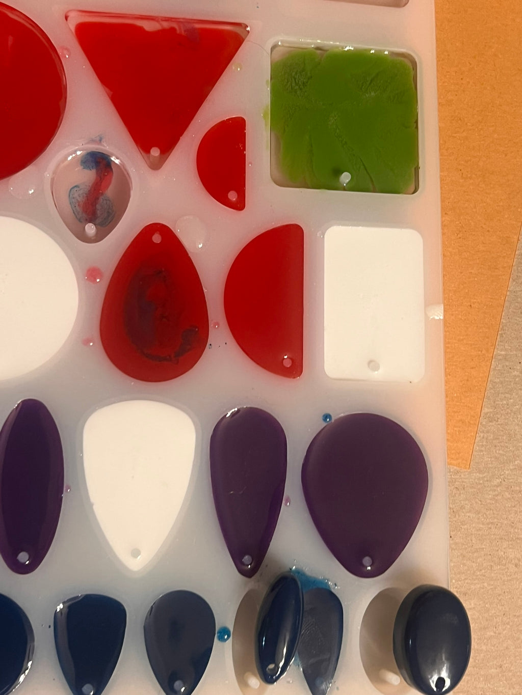 Silicone Resin Jewelry Molds 38 Shapes 9x9 Sheet w/ Jump Ring Holes | DIY Epoxy