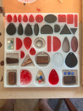 Silicone Resin Jewelry Molds 38 Shapes 9x9 Sheet w/ Jump Ring Holes | DIY Epoxy