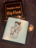 🥃 Laser‑Engraved Powder‑Coated Stainless Steel Flask Poodle Skirt Wine — 6 oz