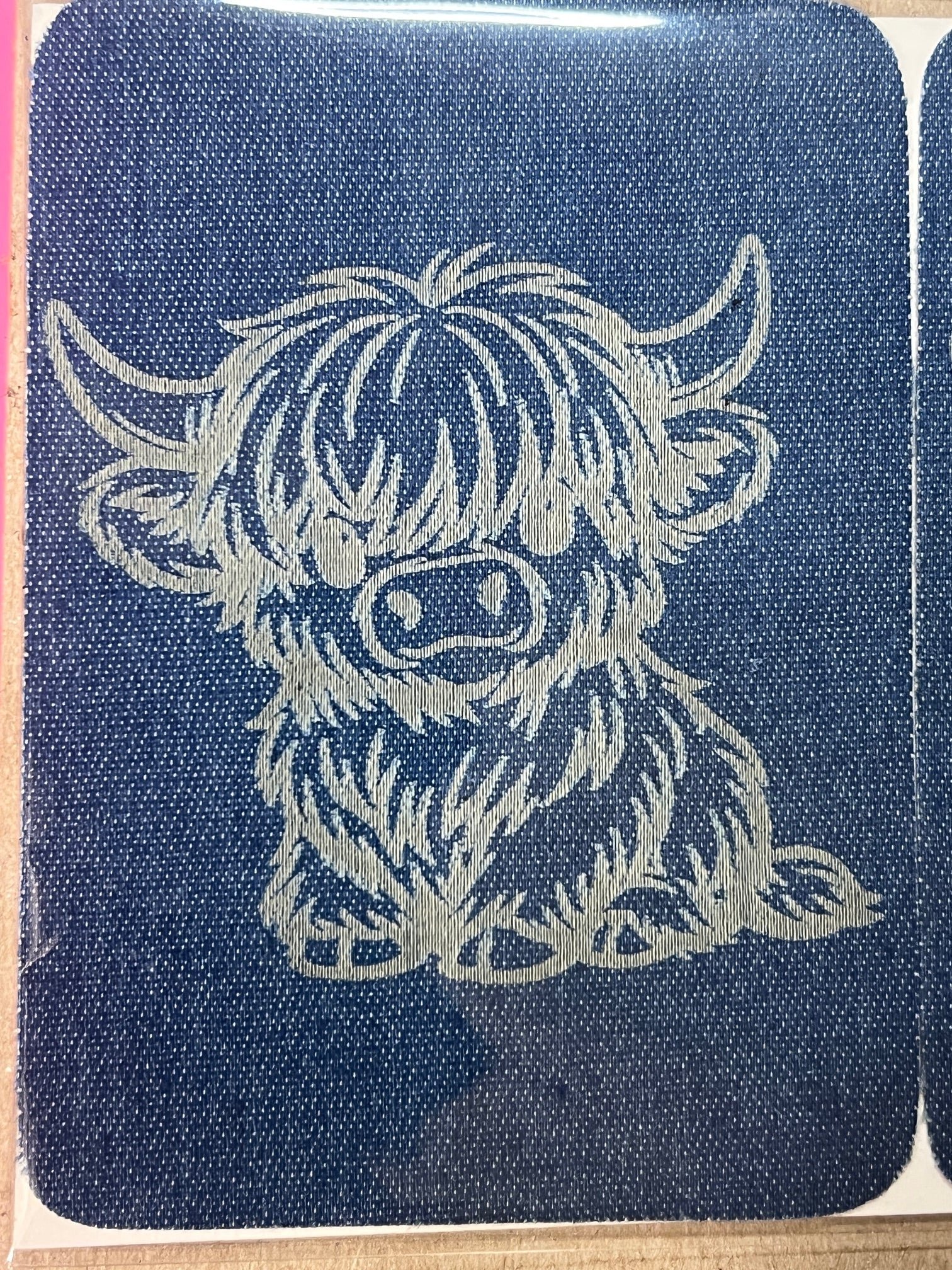 🐮 Highland Cow Iron‑On Patch – Pack of 2 (3" x 4.25")