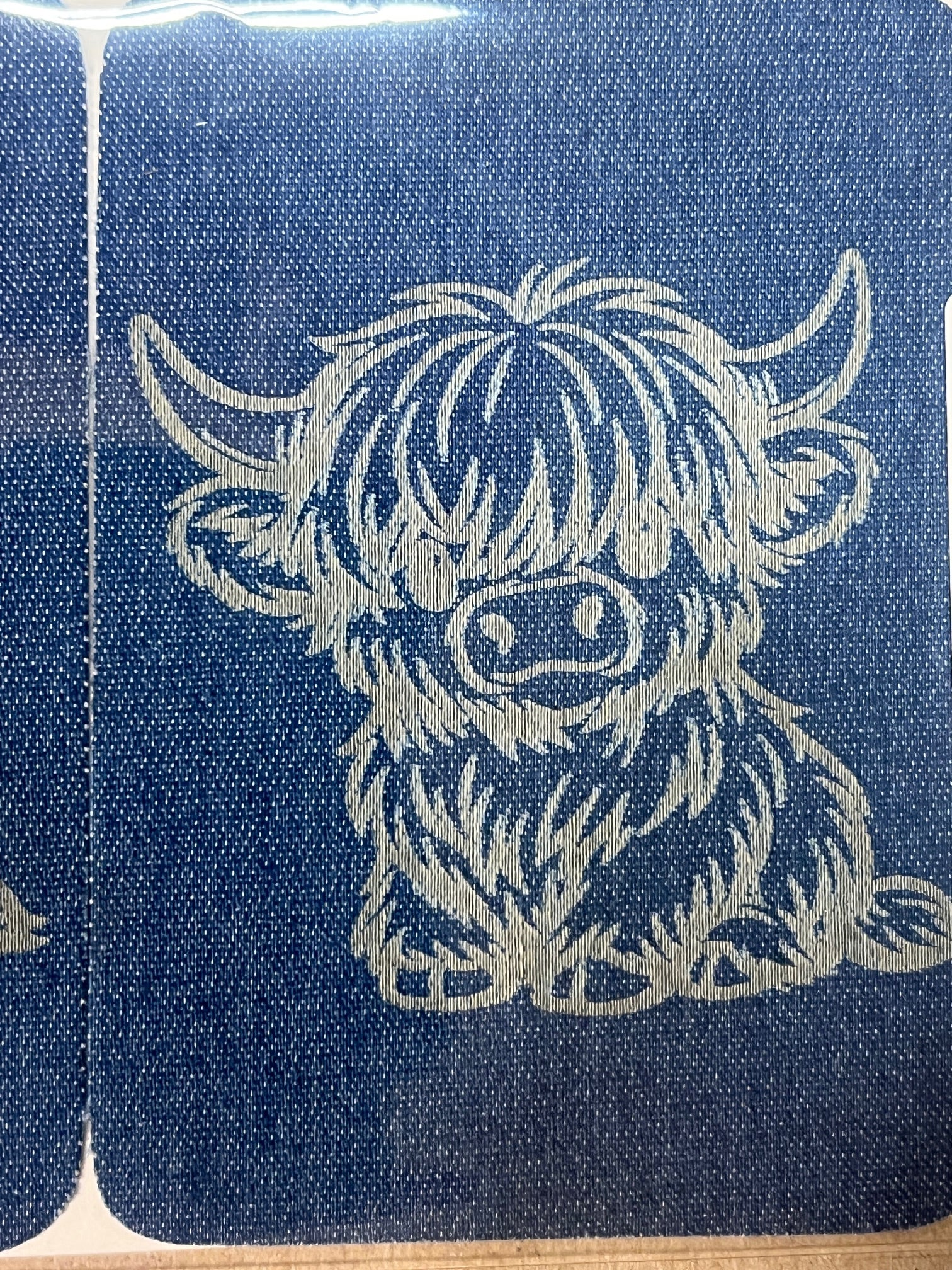 🐮 Highland Cow Iron‑On Patch – Pack of 2 (3" x 4.25")