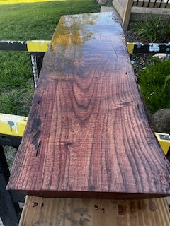 Handcrafted Walnut Live‑Edge Accent Table — Bear Claw Jewelry & Oddities